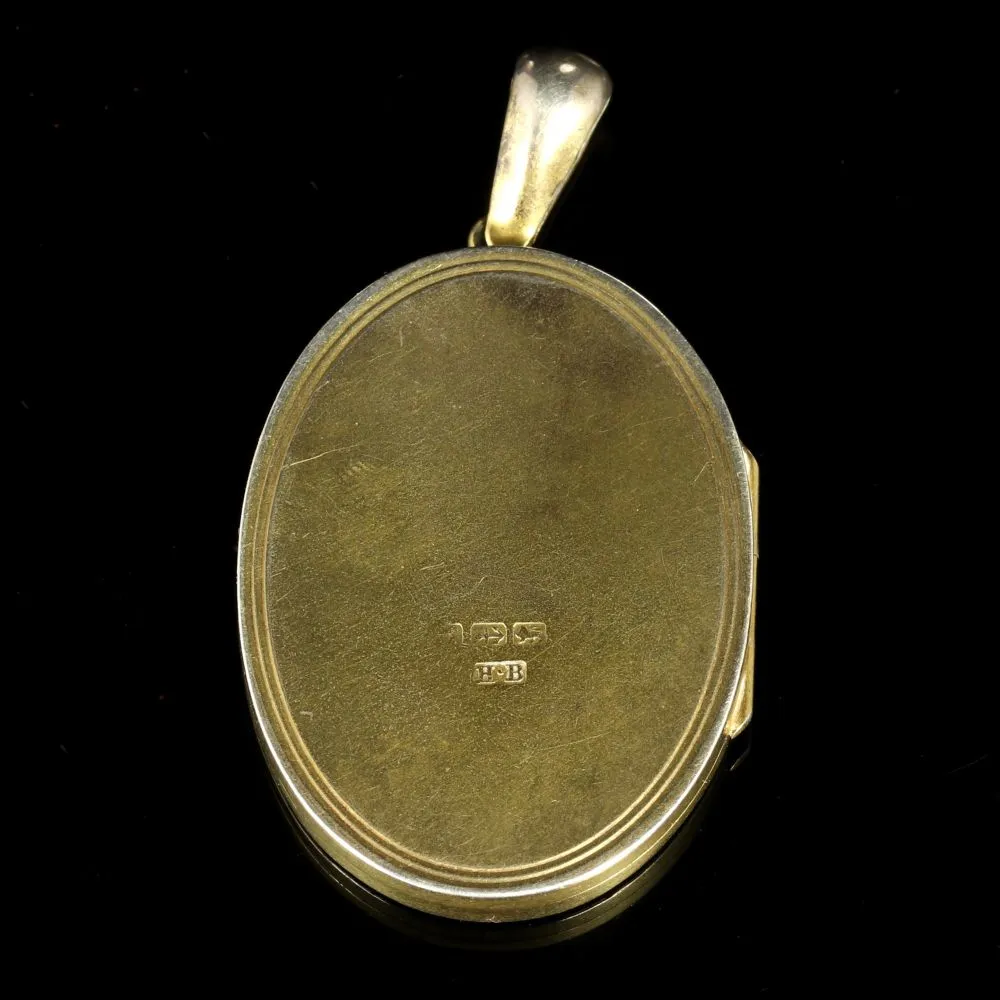 Antique Victorian Gold Silver Locket Circa 1880