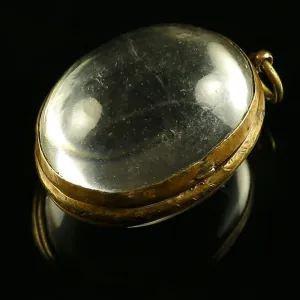Antique Victorian Stuart Crystal Locket -  Circa 1860