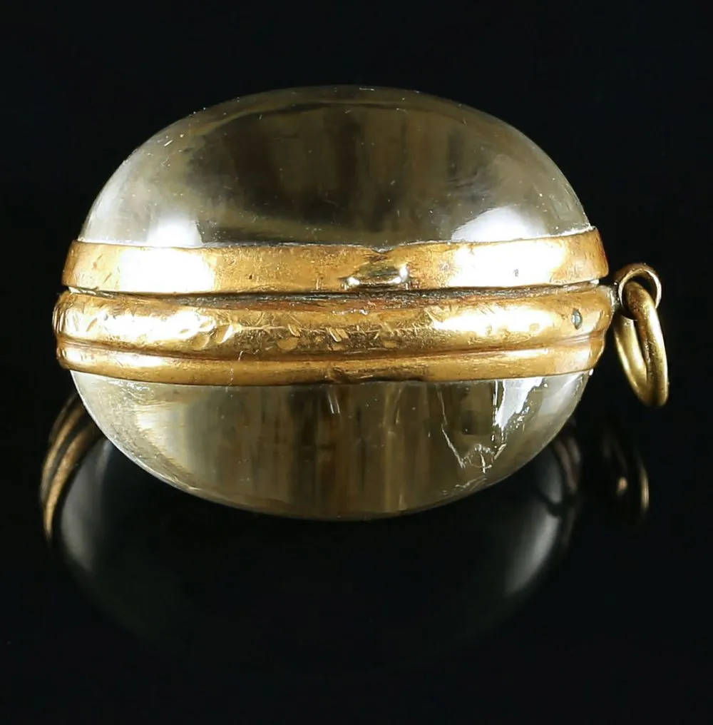 Antique Victorian Stuart Crystal Locket -  Circa 1860
