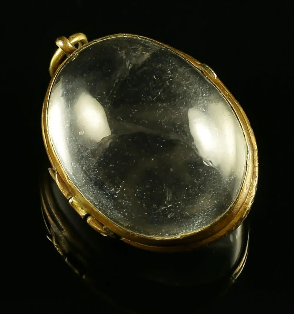 Antique Victorian Stuart Crystal Locket -  Circa 1860