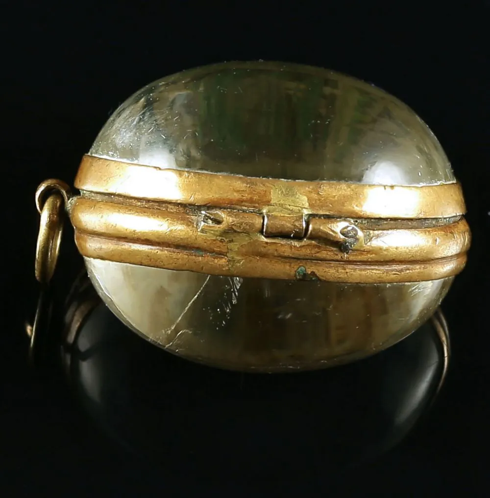 Antique Victorian Stuart Crystal Locket -  Circa 1860