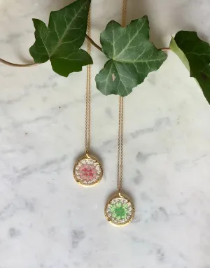 Baby’s Breath Locket Necklace