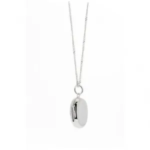 Beginnings Sterling Silver P2703 Small Plain Oval Locket Pendant