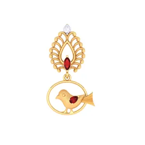 Bird Motif Diamond Locket