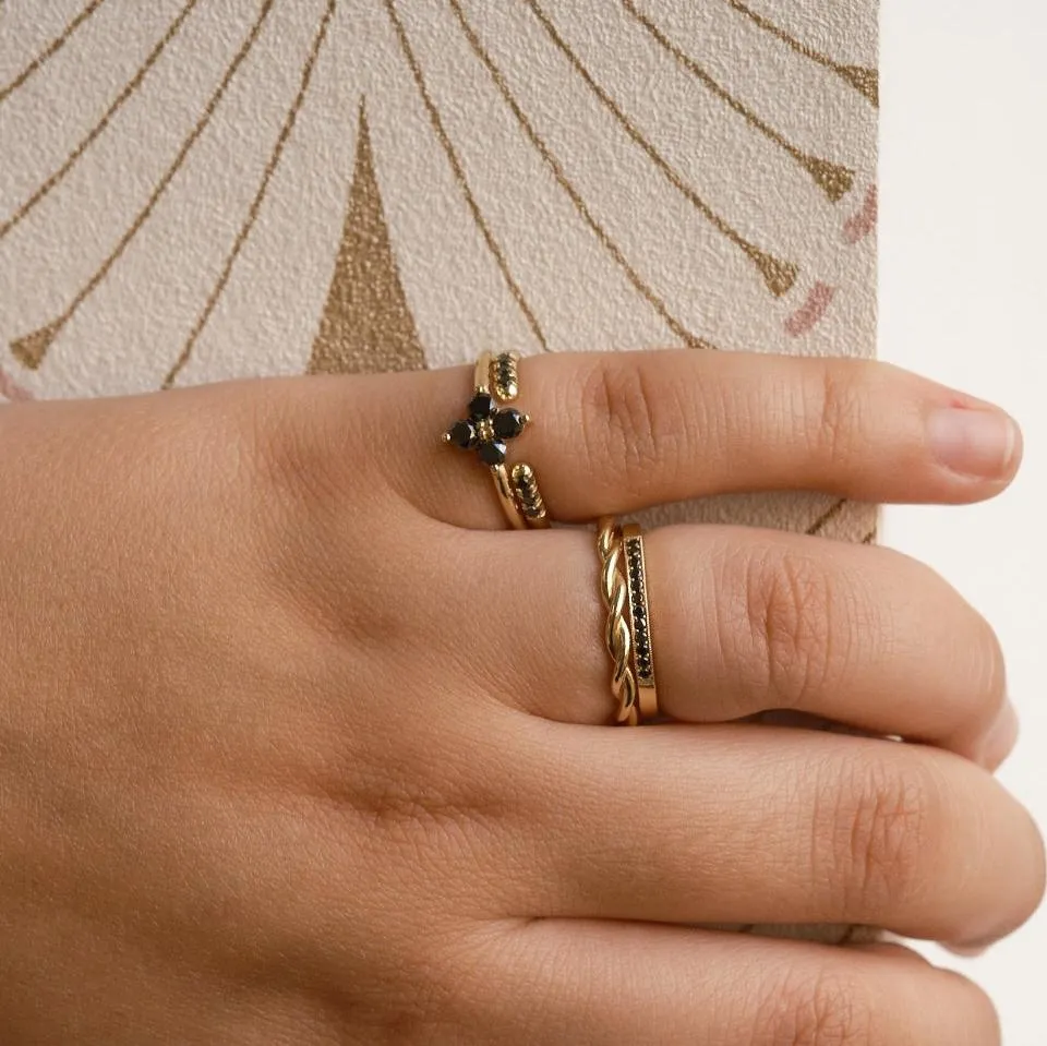 Black Diamond Sundrop Ring (ready to ship option)*