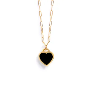 Black Onyx Queen of Hearts Necklace