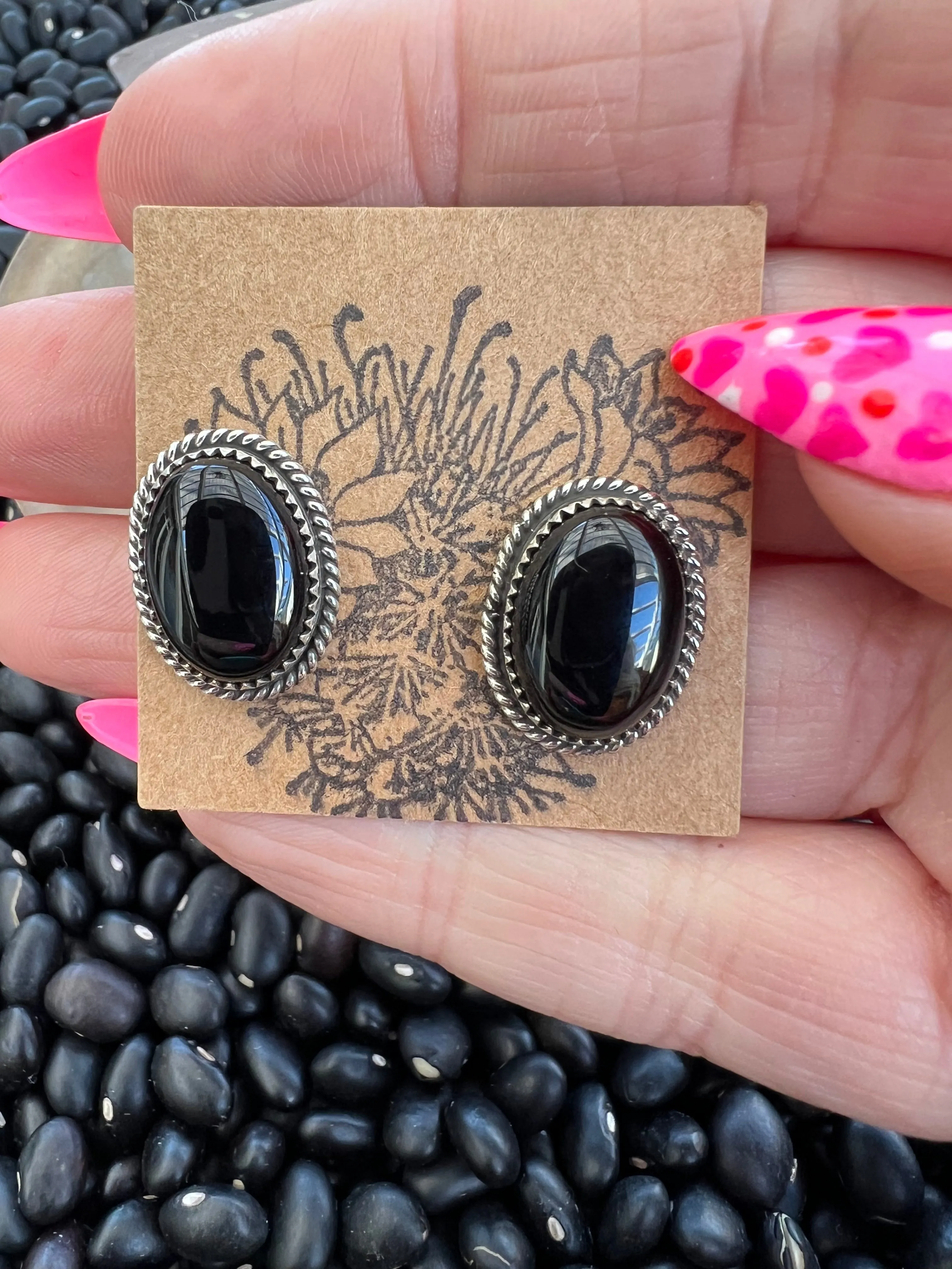 Blackberry Onyx Studs