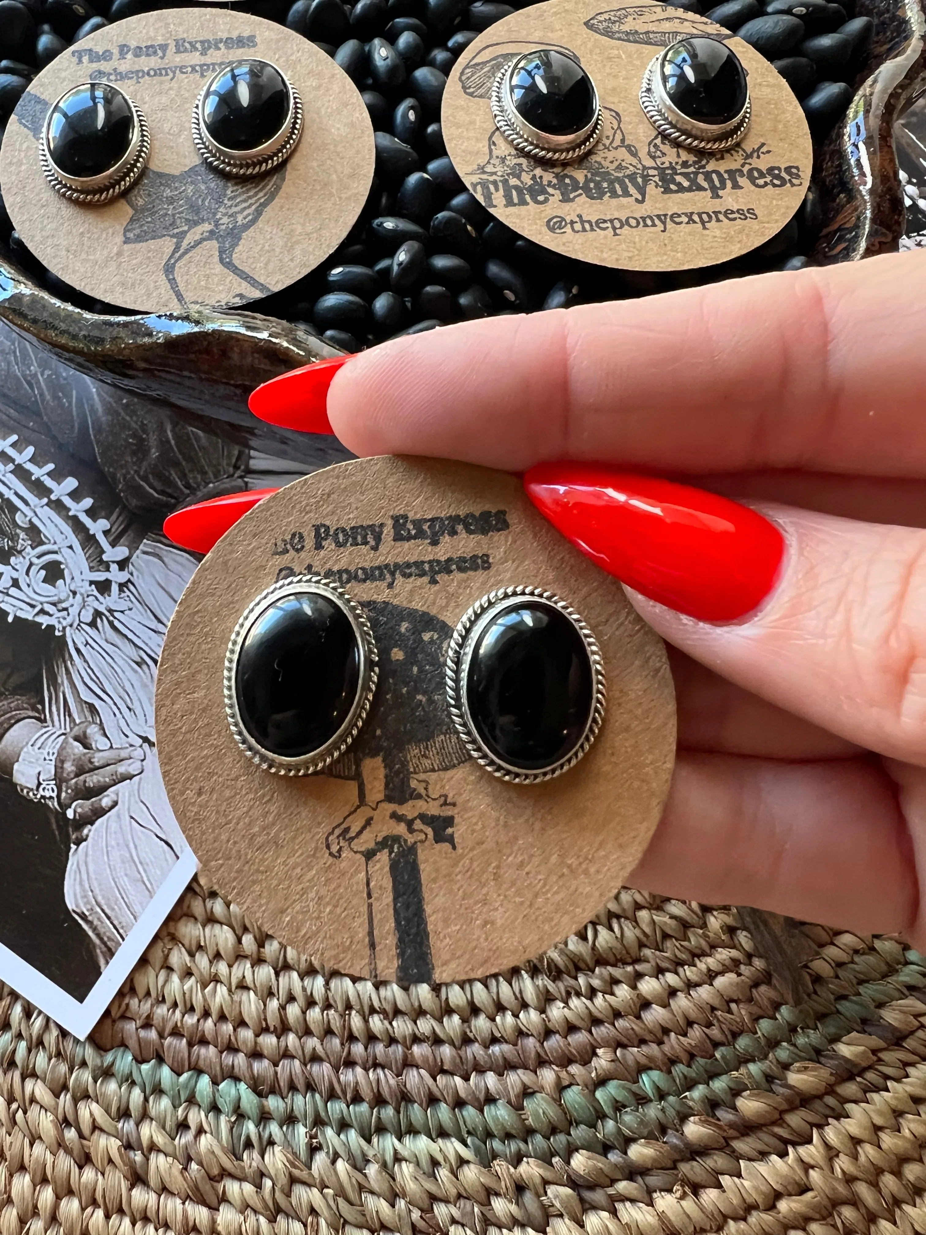 Blackberry Onyx Studs