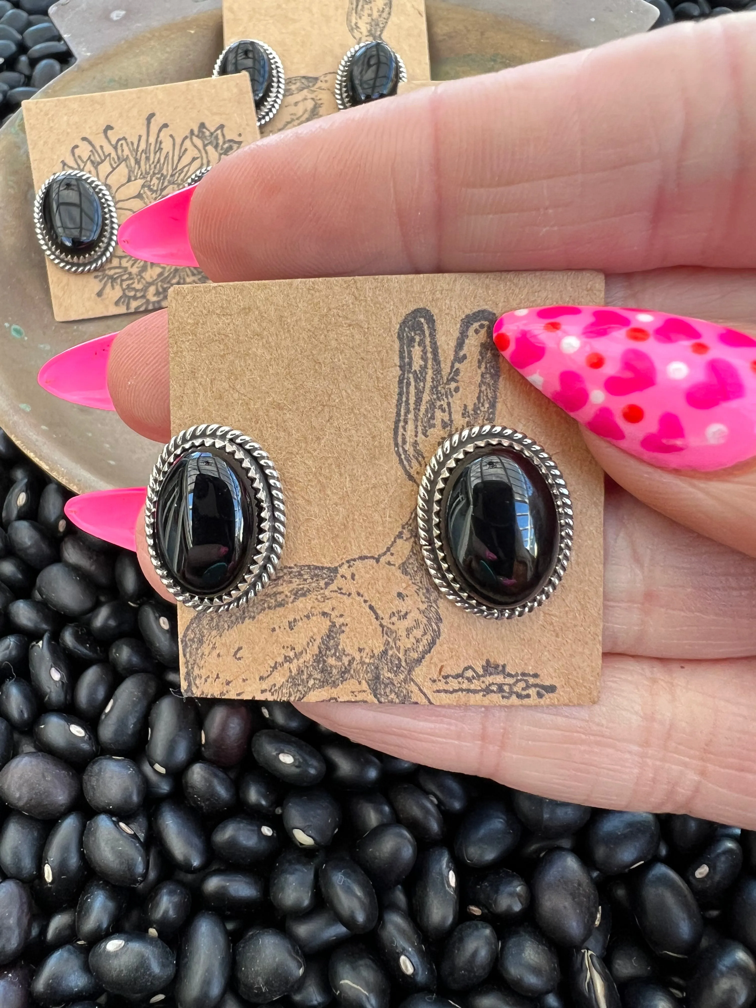 Blackberry Onyx Studs