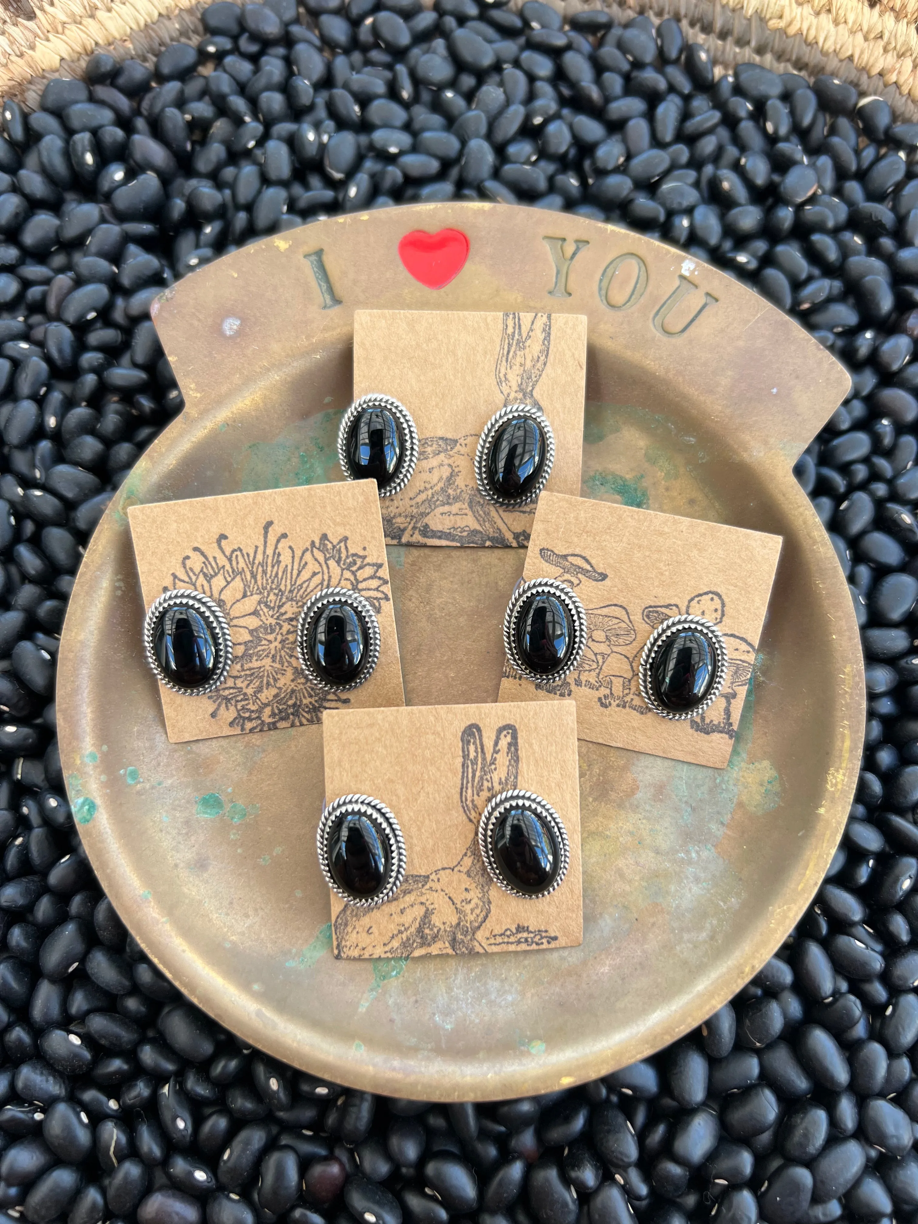 Blackberry Onyx Studs