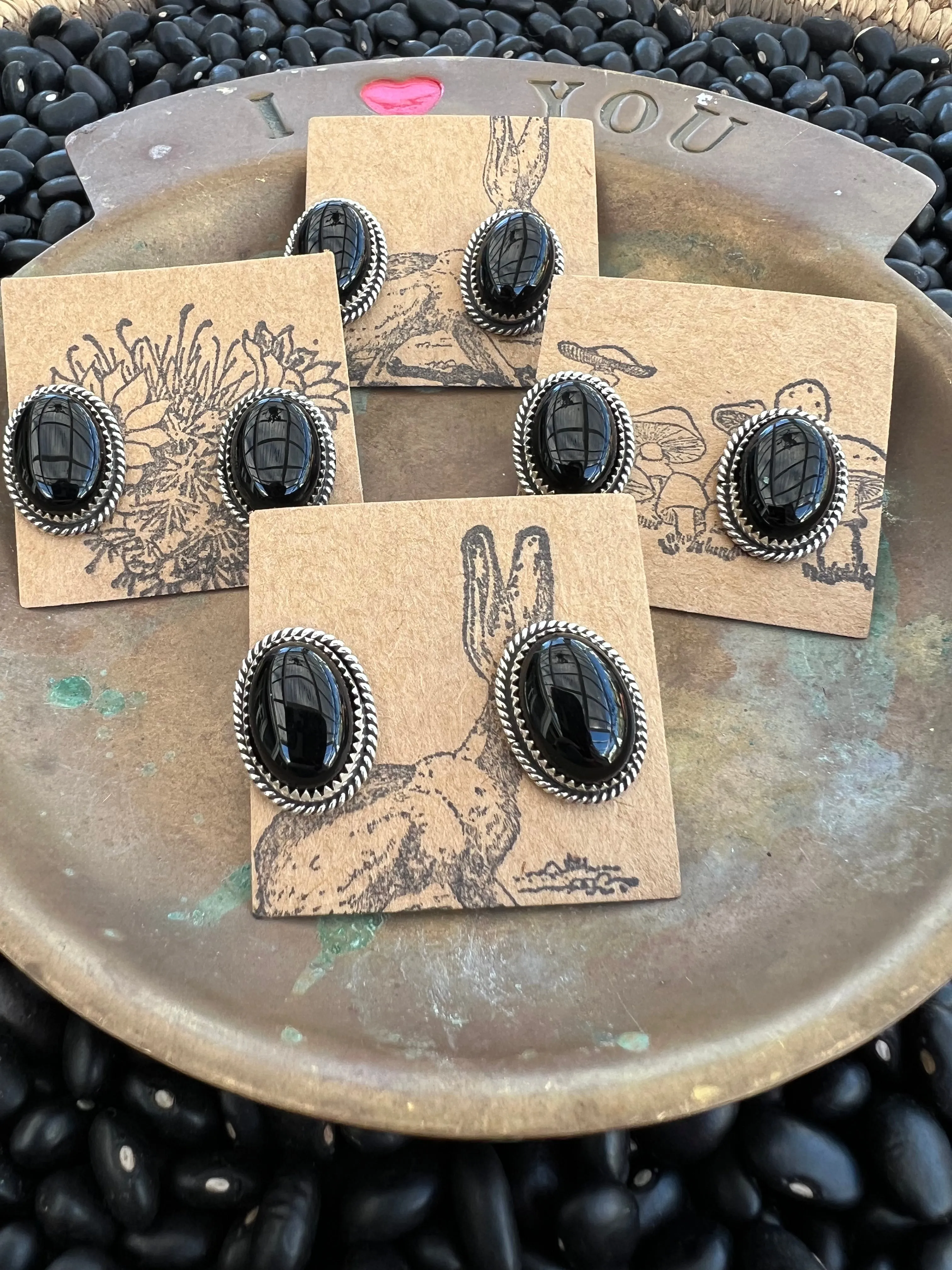 Blackberry Onyx Studs