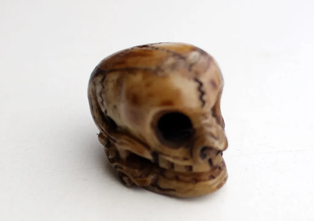 Bone Skull Hanging Handcarved Halloween Pendant