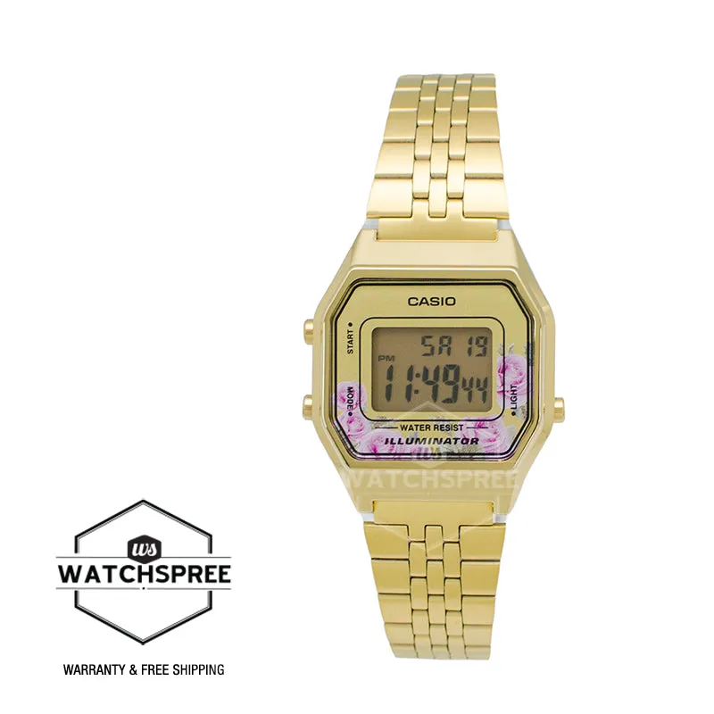 Casio Standard Digital Gold Tone Stainless Steel Watch LA680WGA-4C LA-680WGA-4C
