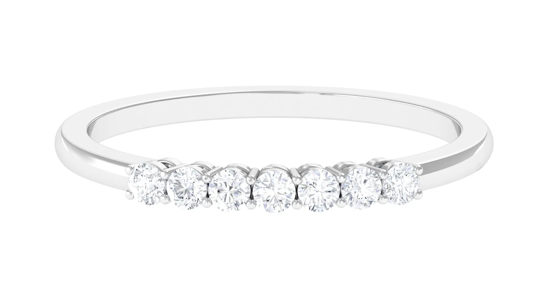 Certified Natural Diamond 7 Stone Stackable Ring