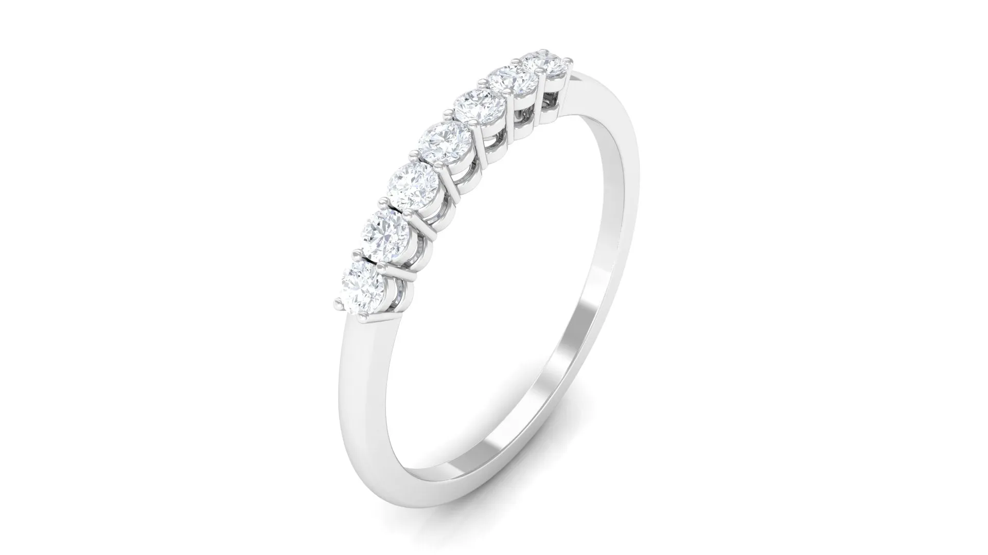 Certified Natural Diamond 7 Stone Stackable Ring