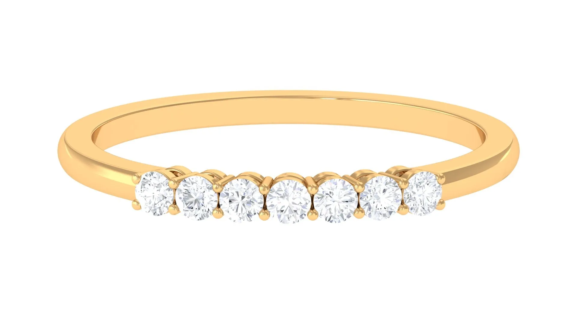 Certified Natural Diamond 7 Stone Stackable Ring