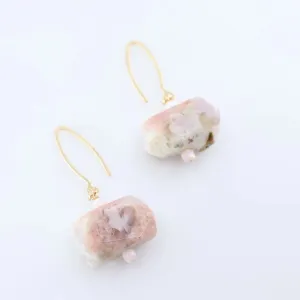 Cherry Blossom Agate Earrings
