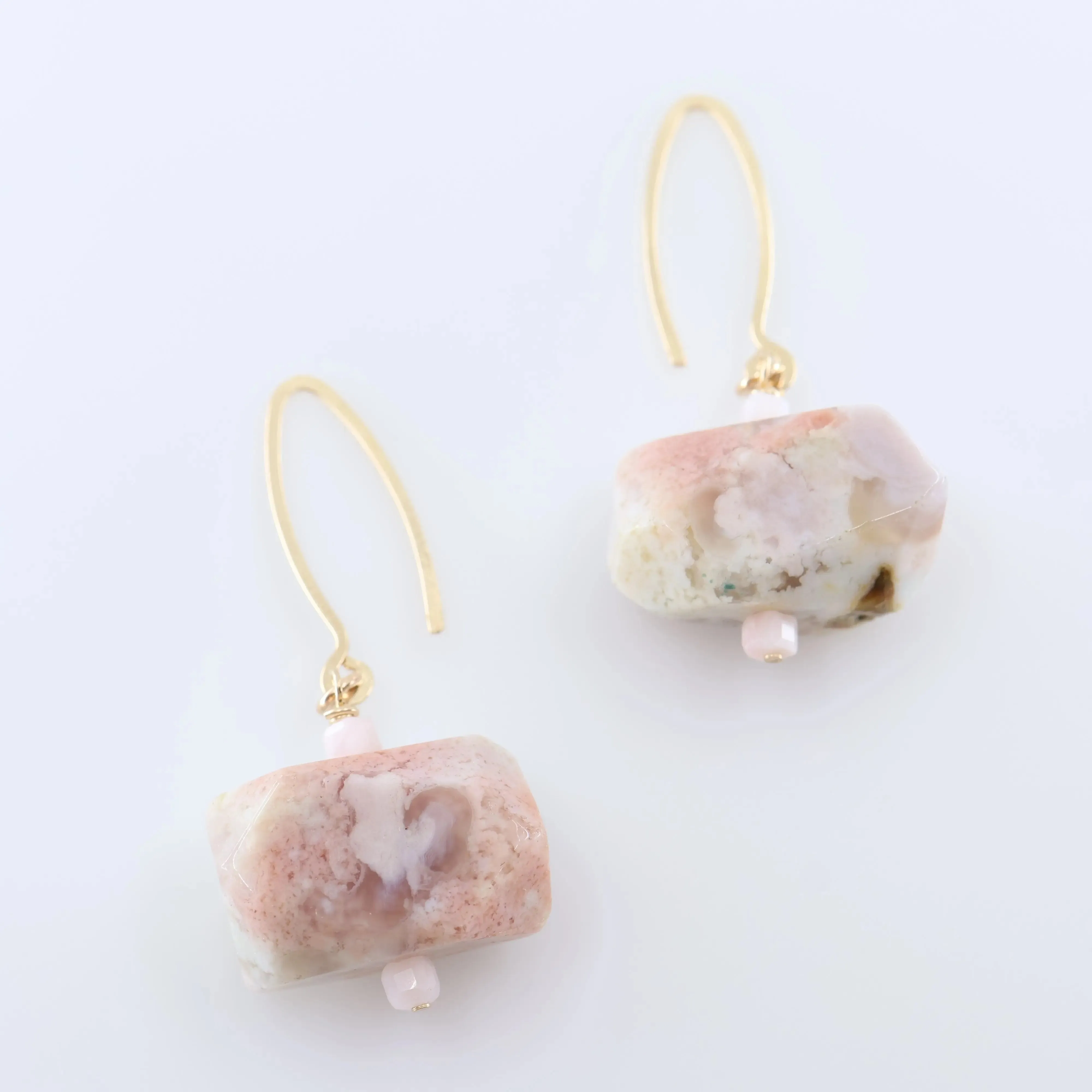 Cherry Blossom Agate Earrings
