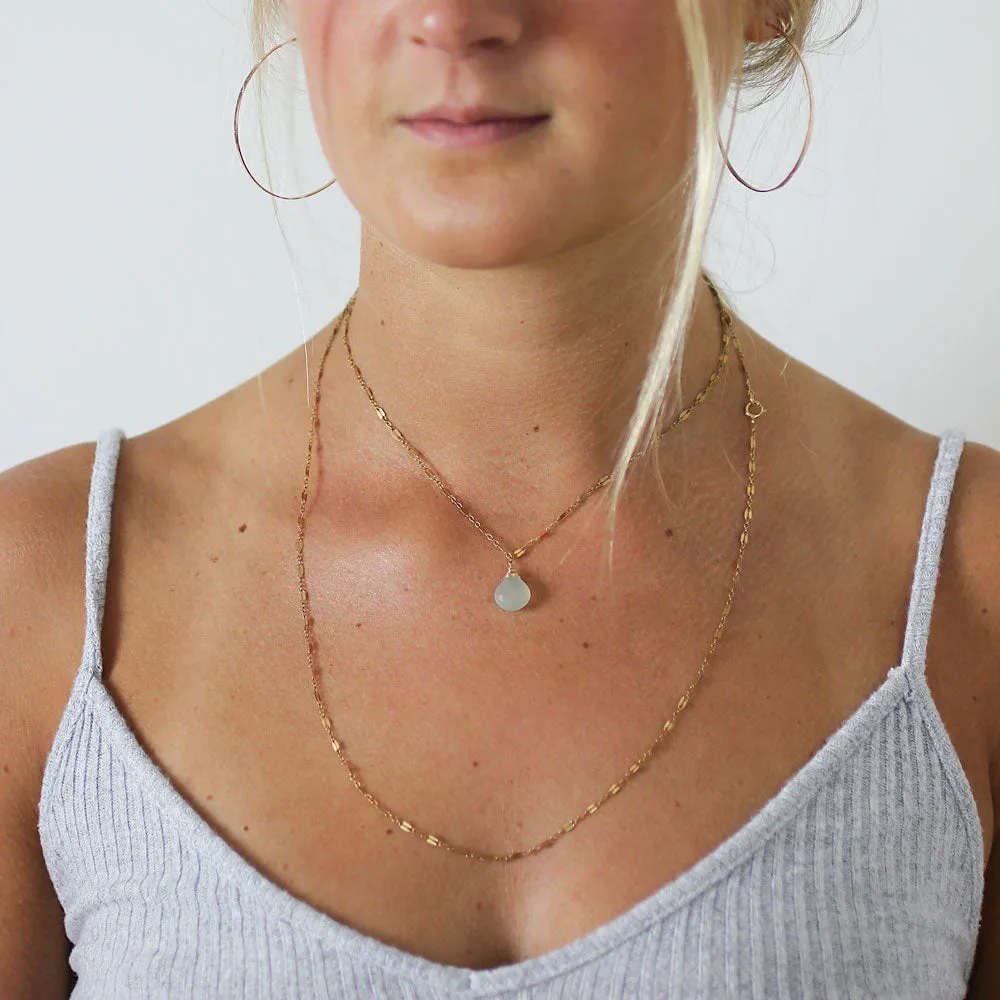 Choker Wrap Gemstone Necklace - Chalcedony