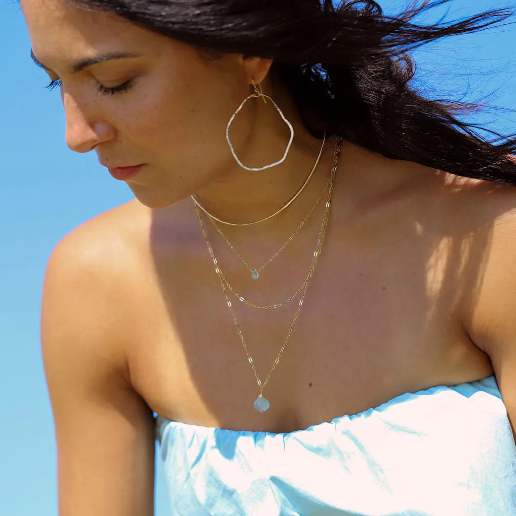 Choker Wrap Gemstone Necklace - Chalcedony