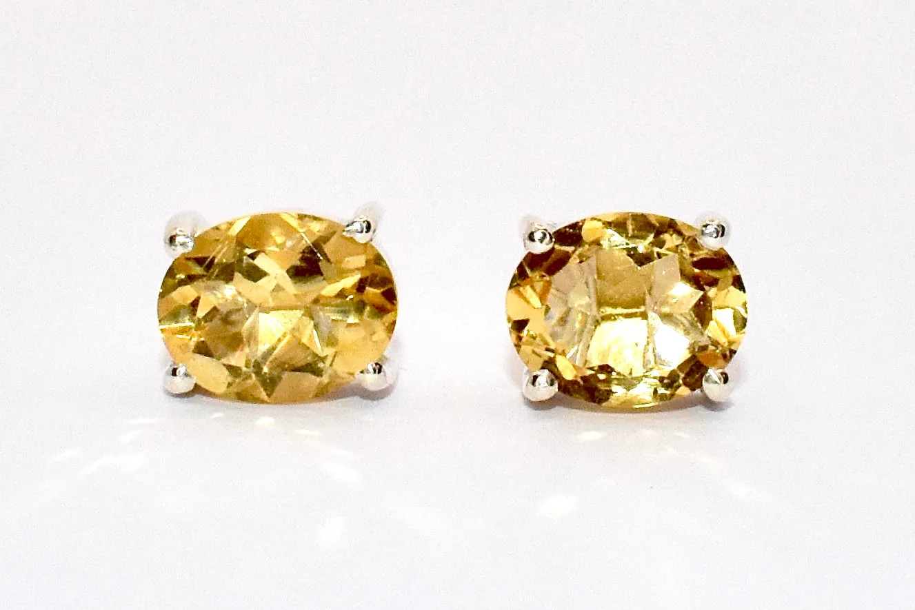 Citrine Premium Gemstone Studs
