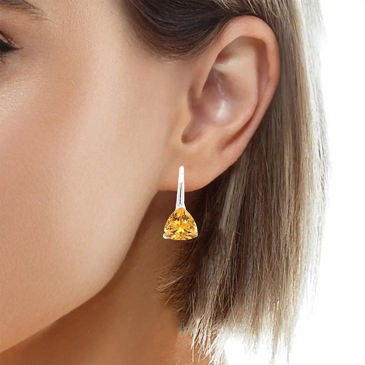 Citrine Sterling Silver Earrings