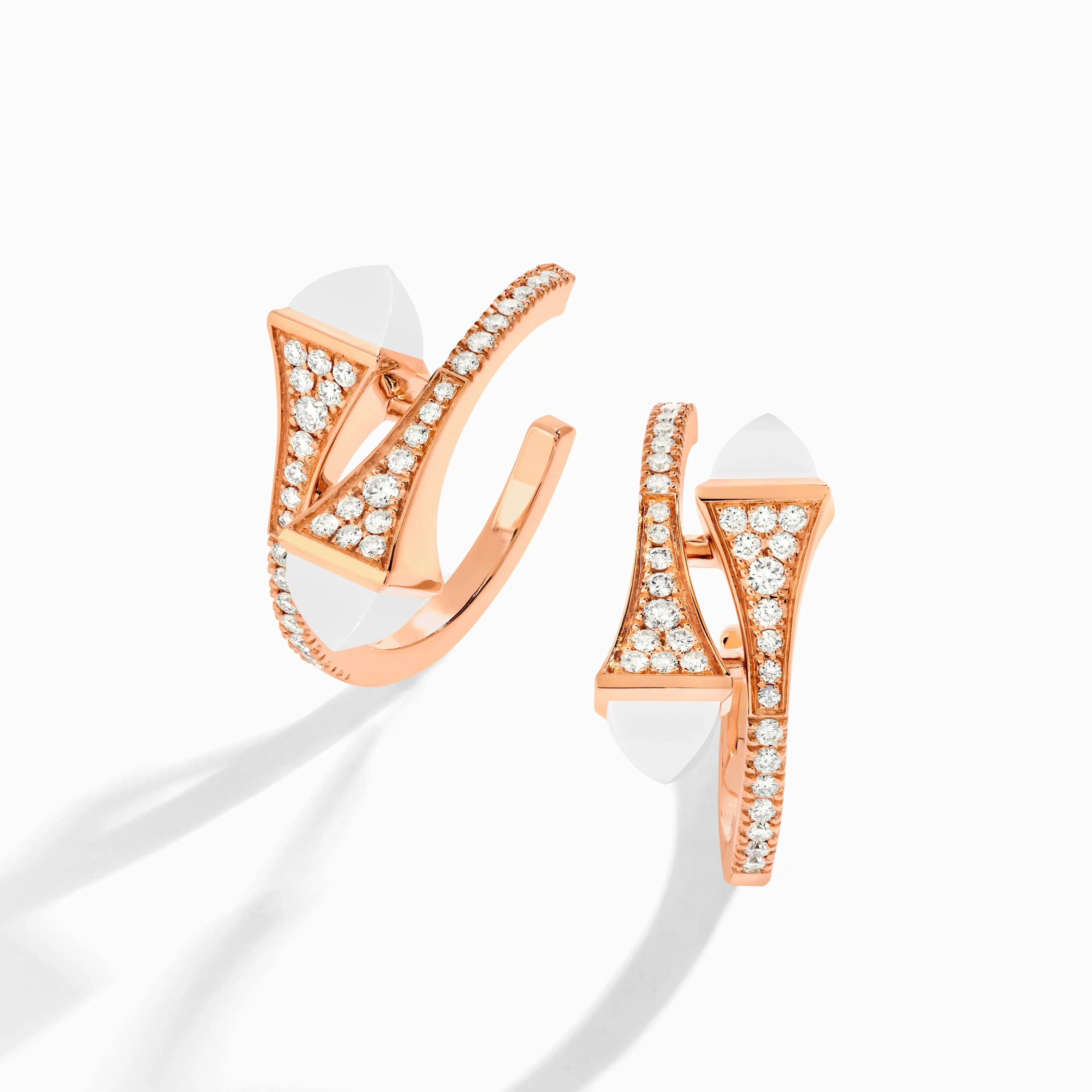 Cleo Diamond Open Hoop Earrings