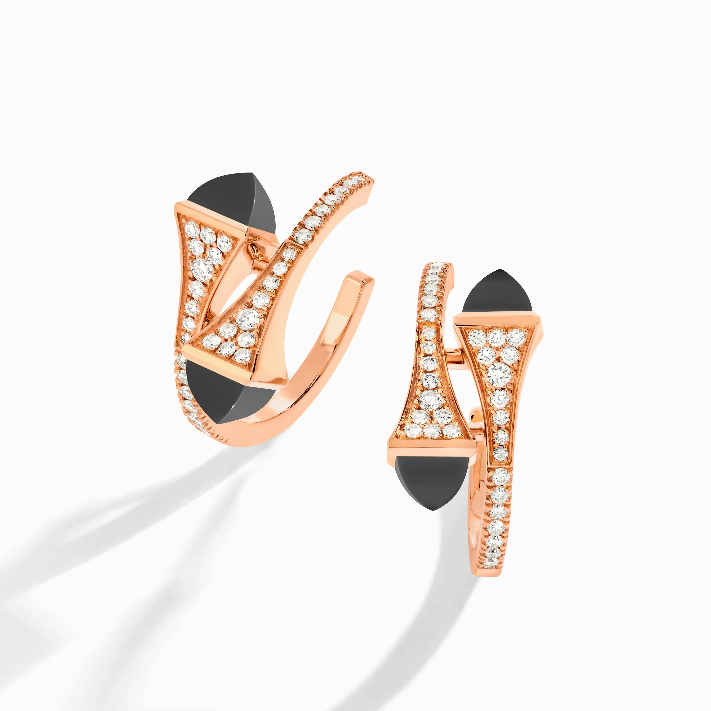 Cleo Diamond Open Hoop Earrings