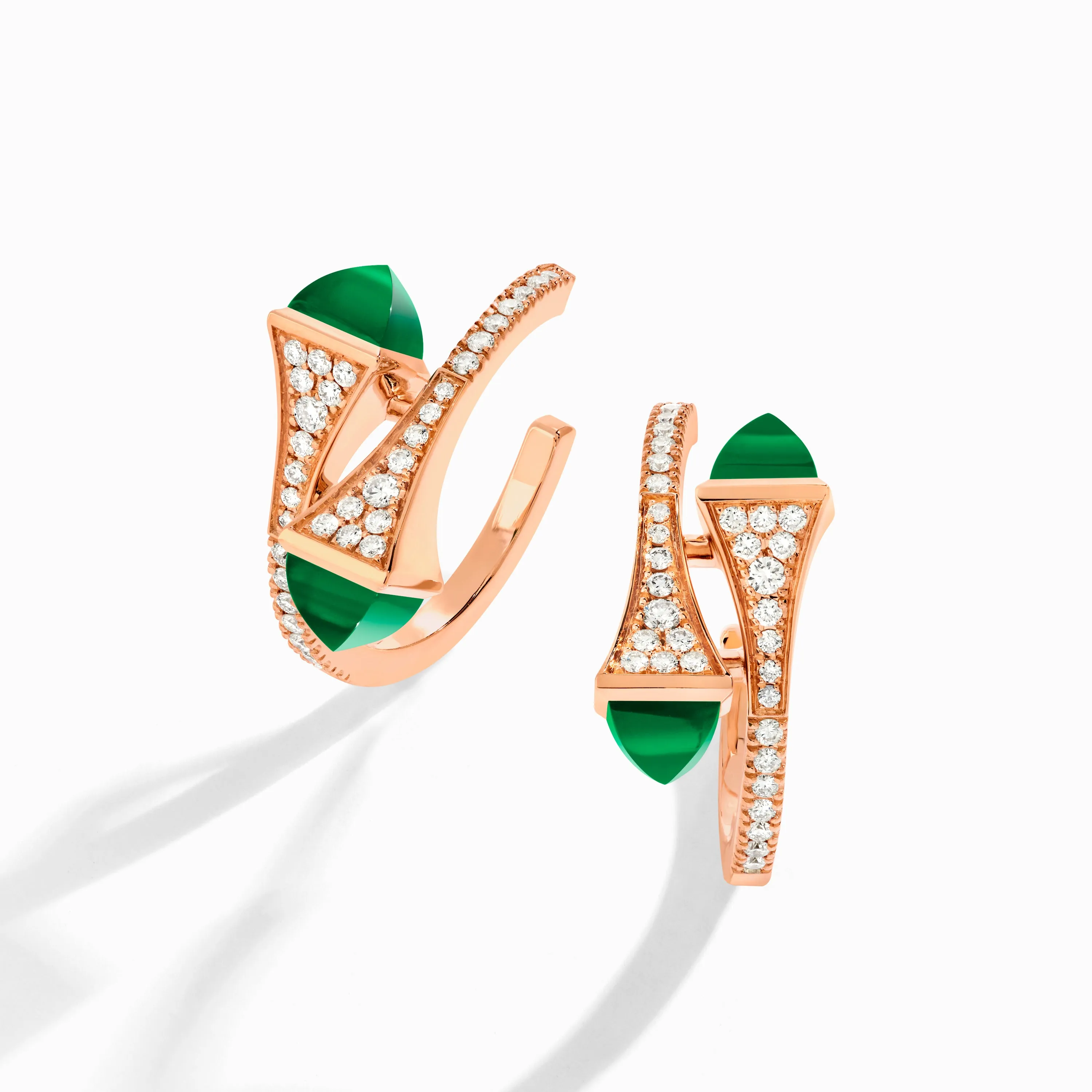 Cleo Diamond Open Hoop Earrings