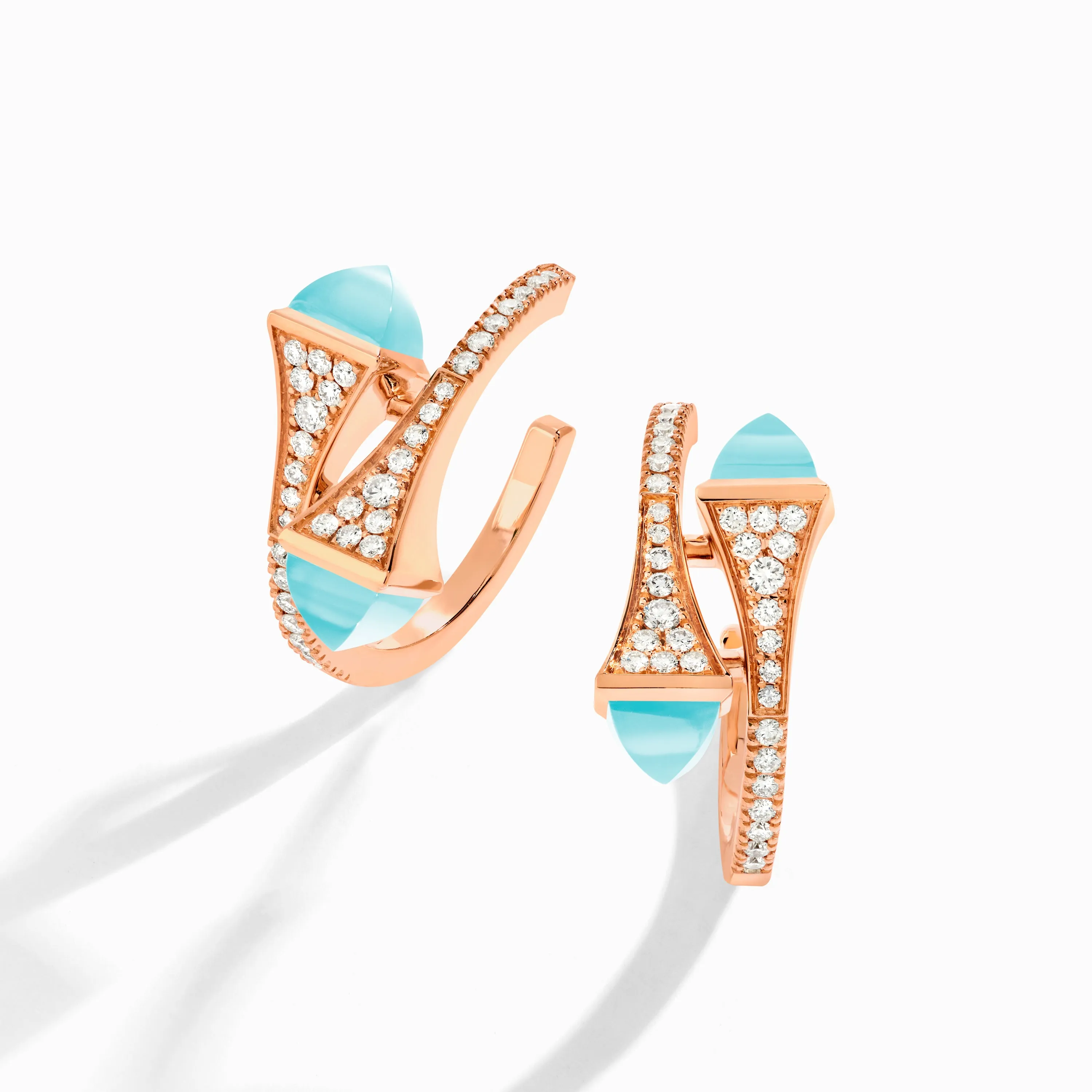 Cleo Diamond Open Hoop Earrings