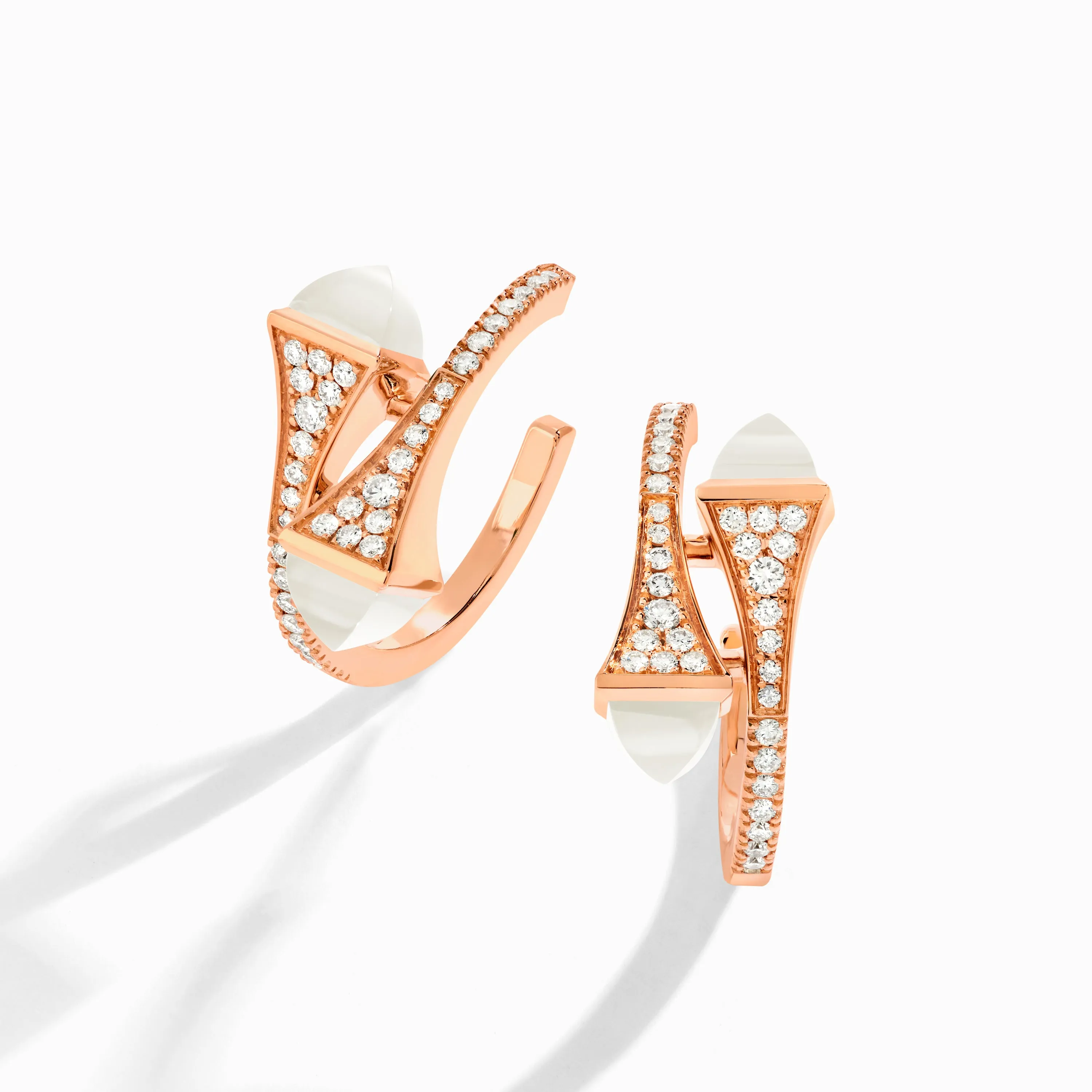 Cleo Diamond Open Hoop Earrings