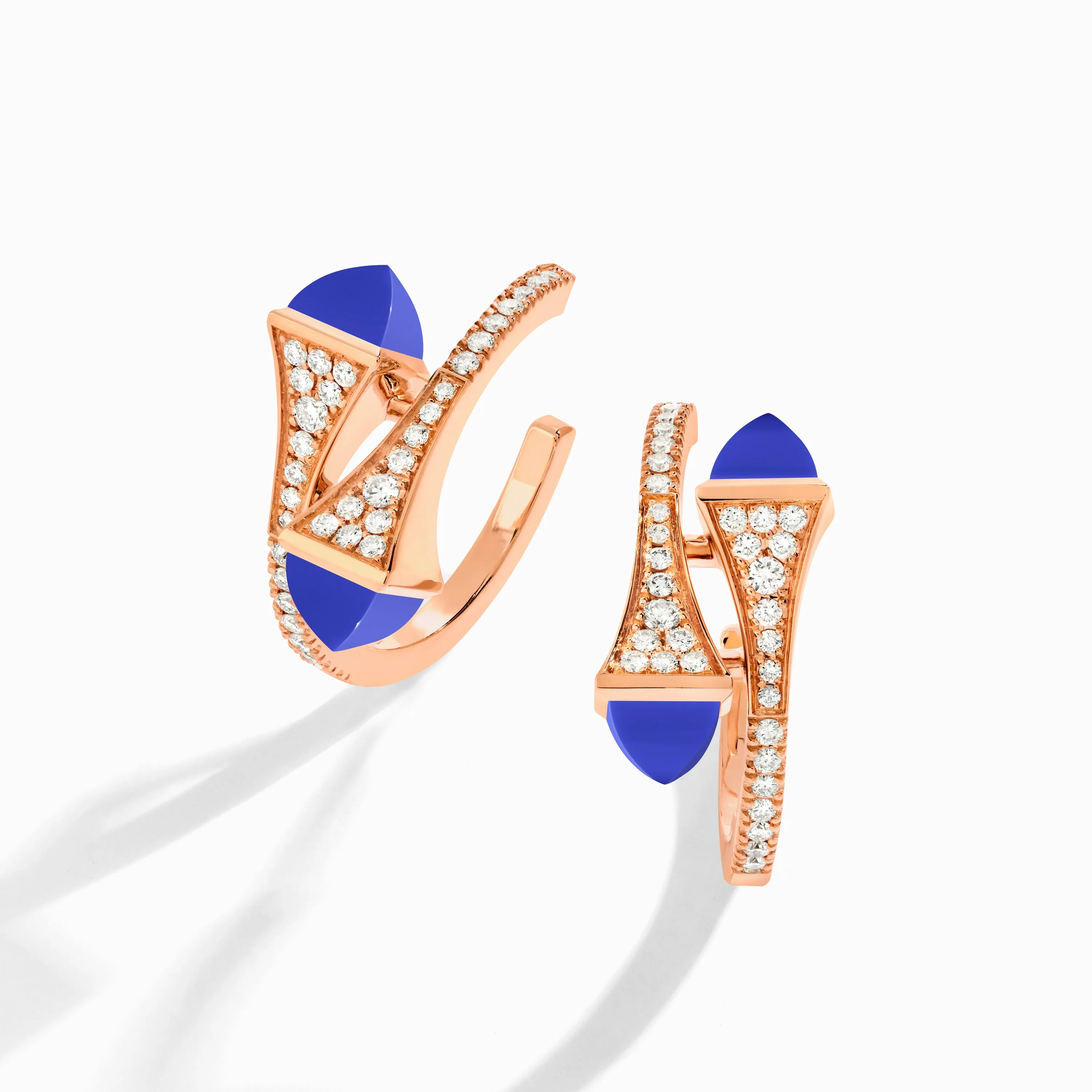 Cleo Diamond Open Hoop Earrings