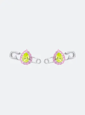 Cocktail safety-pin earrings