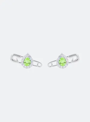 Cocktail safety-pin earrings