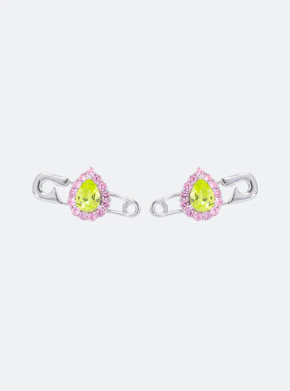 Cocktail safety-pin earrings