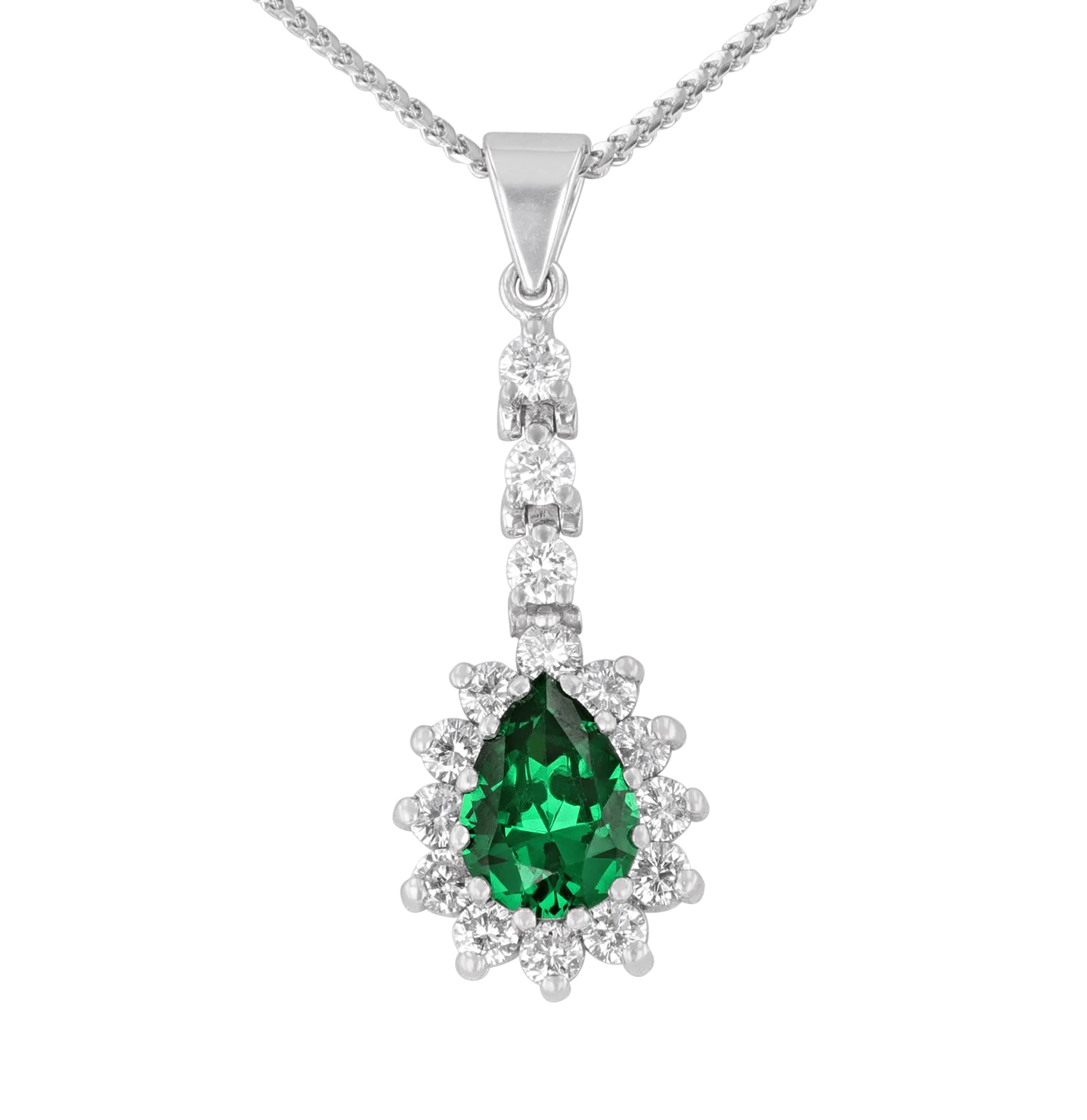 Colombian Emerald Necklace, 1.09 carats