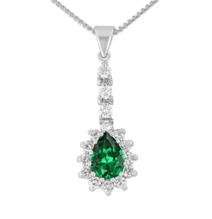 Colombian Emerald Necklace, 1.09 carats