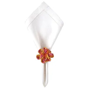Coral/Orange Crochet Napkin Ring