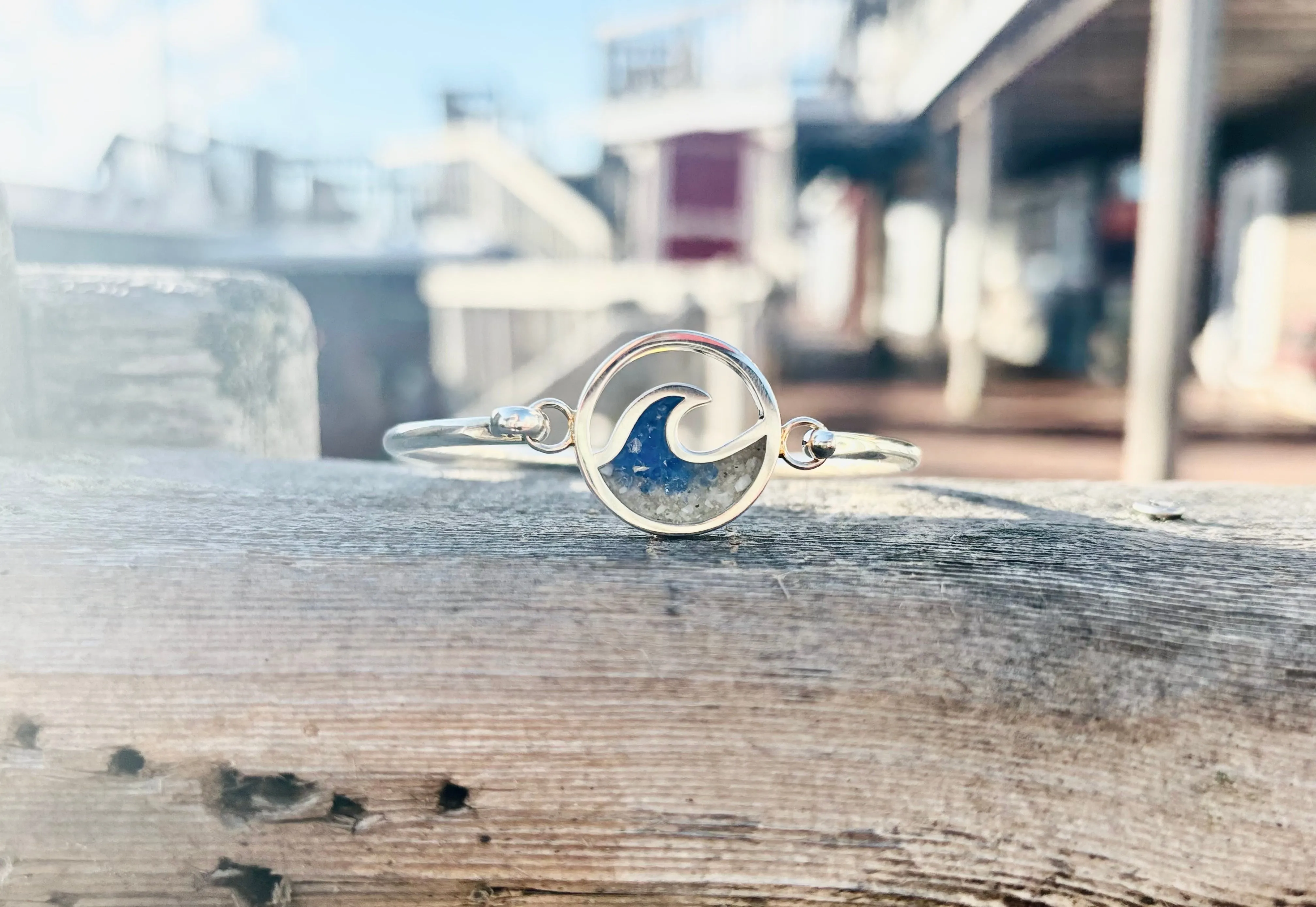 Cresting Wave Bracelet - Turquoise Gradient