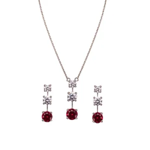 Crimson Snow Pendant Set
