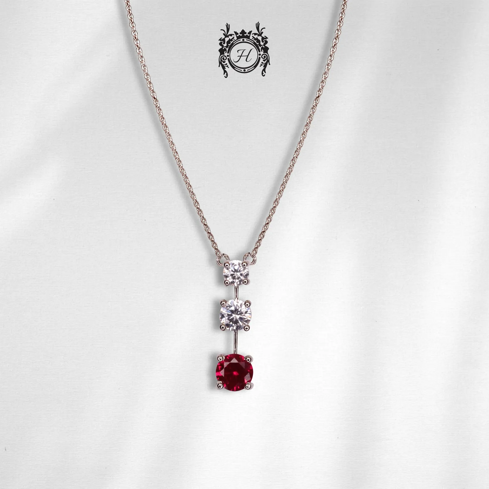 Crimson Snow Pendant Set
