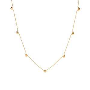 DAINTY POISE HEART NECKLACE - GOLD