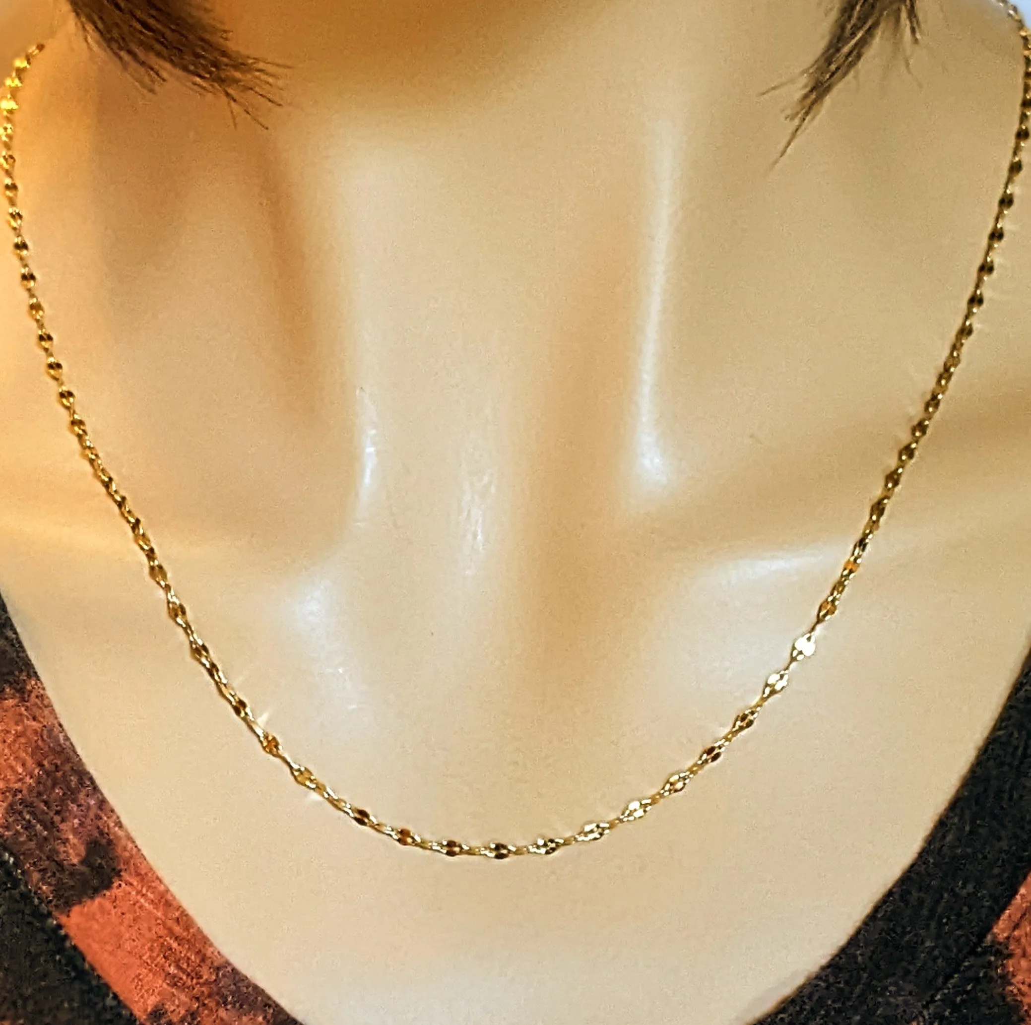 Dalmation Jasper Gemstone Bottle Necklace, 20 or 24 inch, Silver/Gold