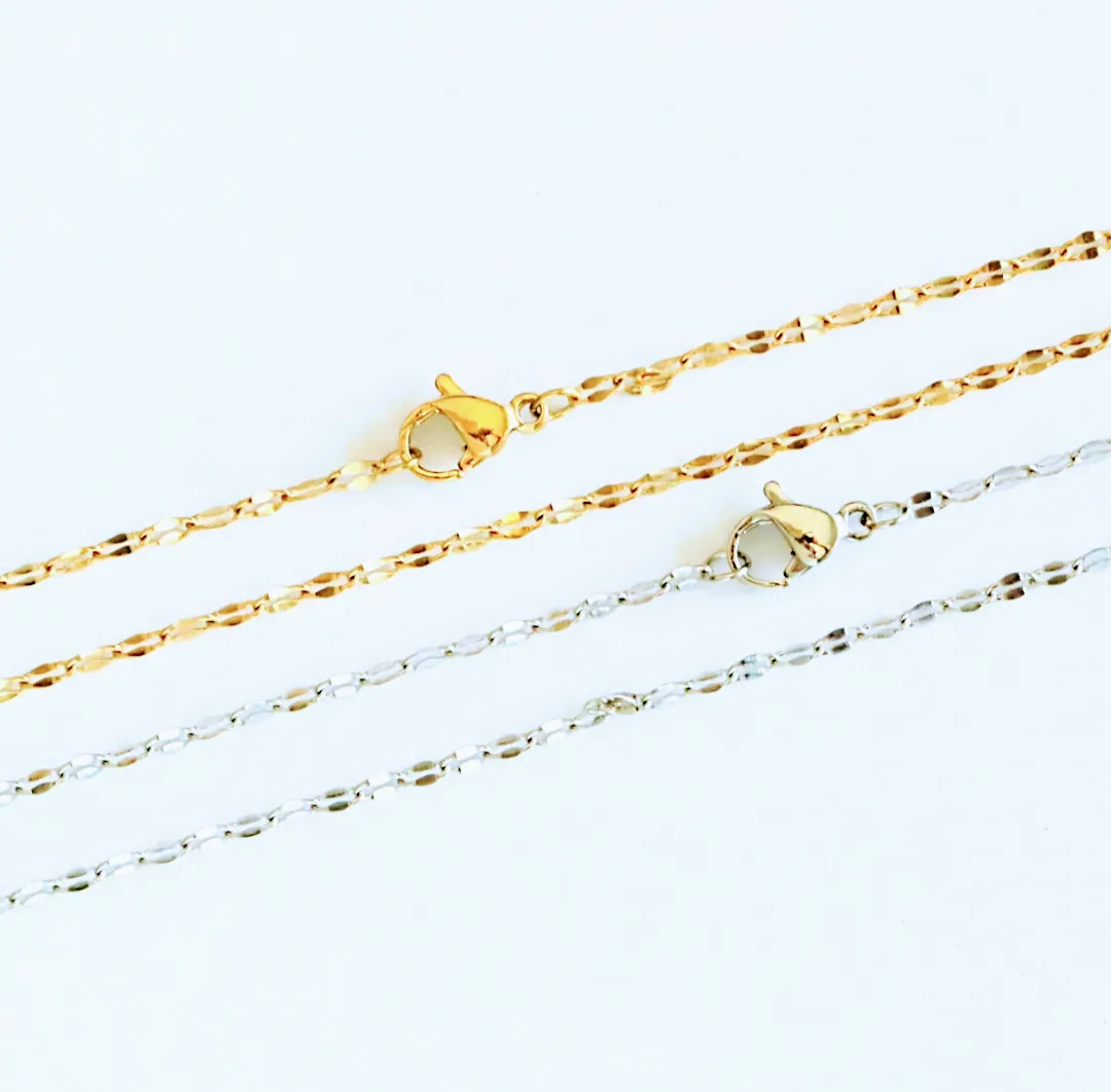 Dalmation Jasper Gemstone Bottle Necklace, 20 or 24 inch, Silver/Gold