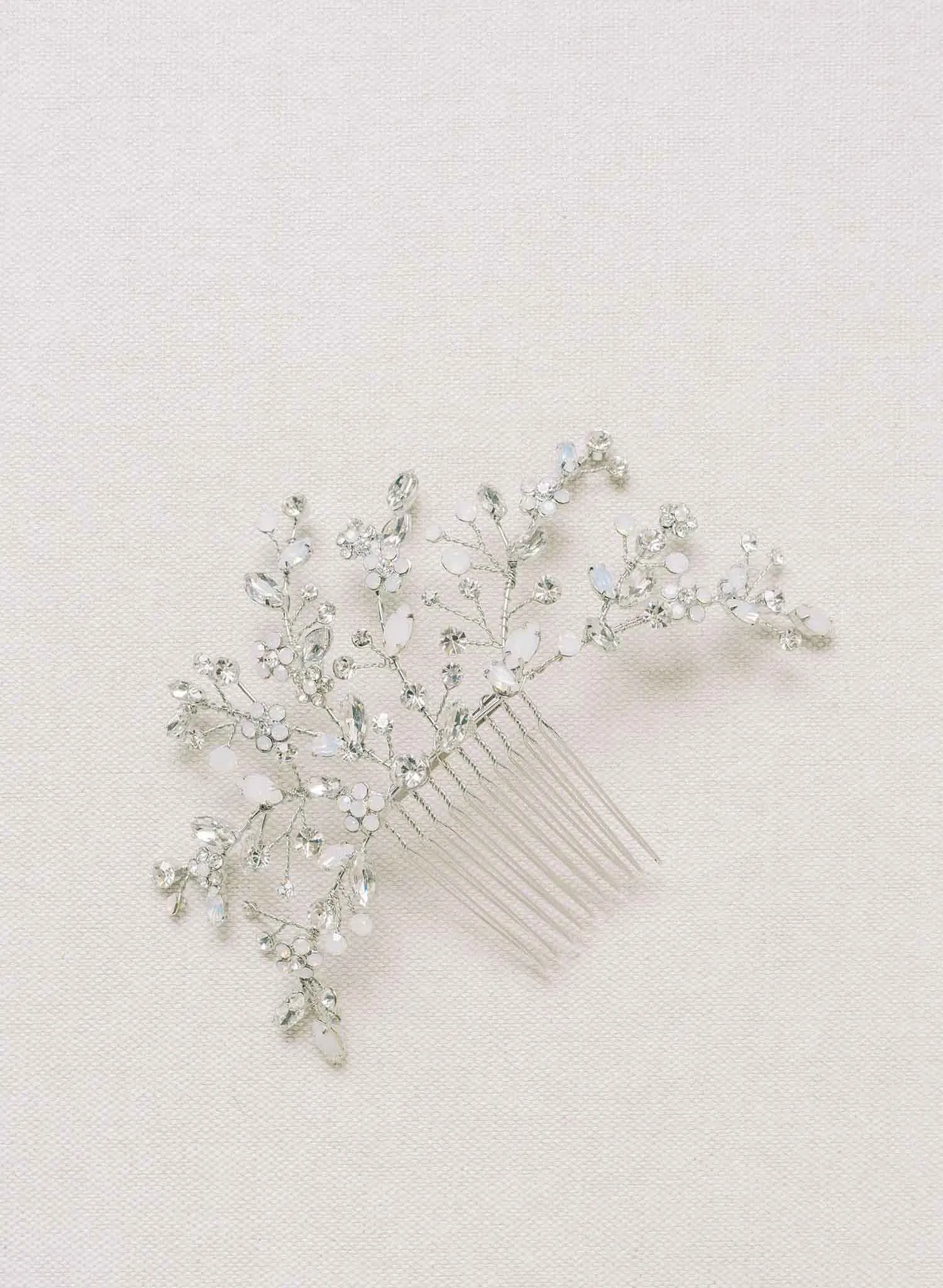 Dancing blossoms crystal spray comb - Style #2145