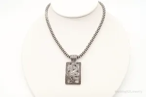Designer Silpada Art Deco Sterling Silver Necklace