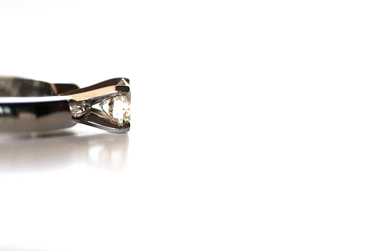 Diamond Engagement Gold Ring, GIA CERTIFIED Diamond ring