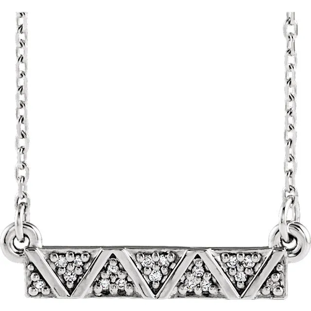 Diamond Geometric Bar Necklace