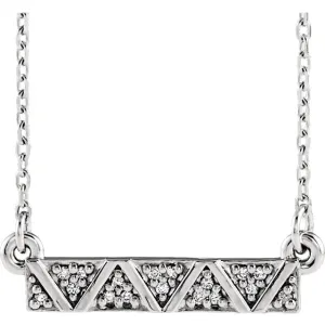 Diamond Geometric Bar Necklace