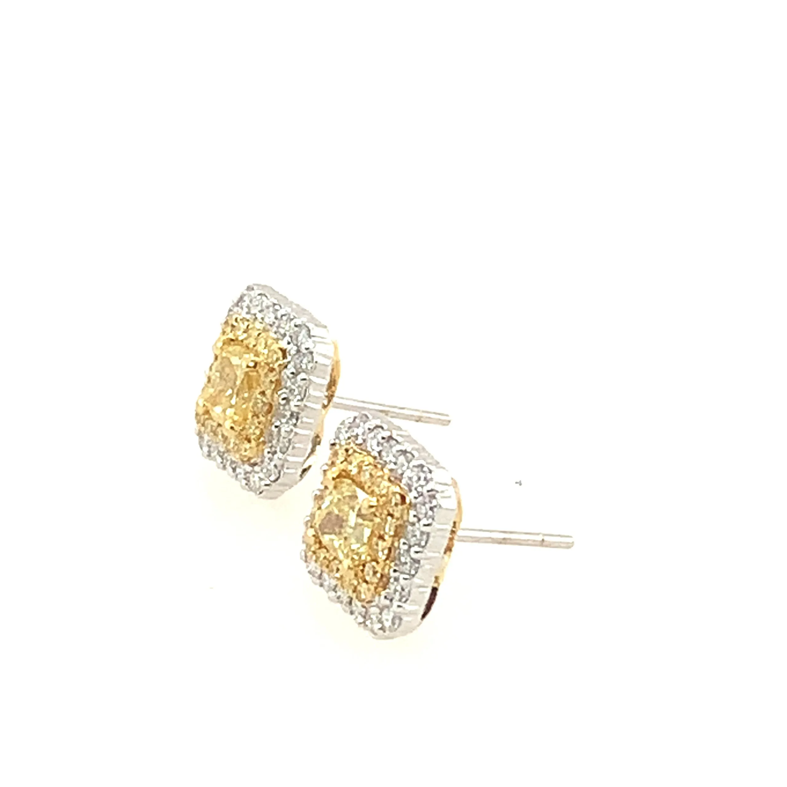 Diamond Halo Stud Earrings